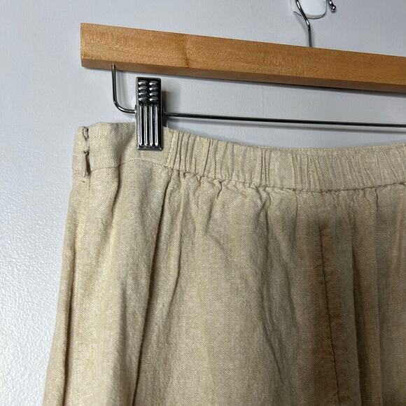 Old Navy Linen Blend Column Skirt Women’s Medium Natural Tan Maxi Beachy Neutral - Picture 7 of 11